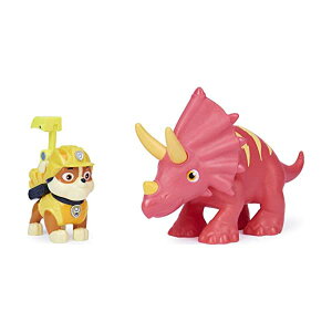 �p�E�p�g���[�� �������� �O�b�Y ���X�L���[ �m��ߋ� �f�� ���u�� ���� �t�B�M���A Paw Patrol, Dino Rescue Rubble and Dinosaur Action Figure Set, for Kids Aged 3 and up