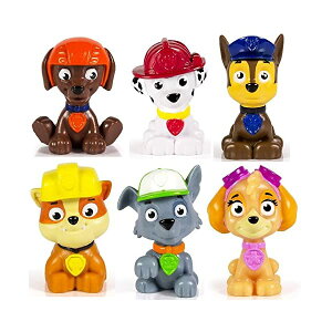 pEpg[  ObY XL[ mߋ f `FCX }[V XJC u bL[ Y[} tBMA 6̃Zbg Kids Paw Patrol Mini Figures Set of 6 - Rocky, Zuma, Skye, Rubble, Marsha