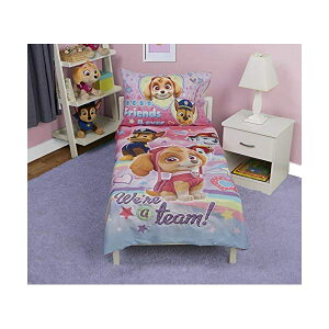 pEpg[ LbY qp XJC Q 4_Zbg zcJo[ xbhJo[ NbVJo[ Jo[  ObY f Paw Patrol Skye We're A Team 4-Piece Toddler Bedding Set - Includes Quilted Comf