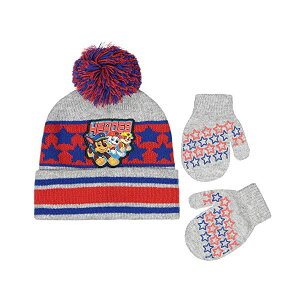 �p�E�p�g���[�� �j�b�g�X �X�q �L�b�g�L���b�v ��� �O���[�u �h�� �L�b�Y �q�� Nickelodeon Boys Winter Hat Set, Paw Patrol's Marshall, Chase and Rubble Toddler Beanie and Mittens for Kids Age 2-4
