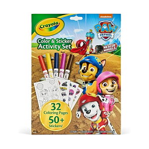 �p�E�p�g���[�� �������� �O�b�Y �m��ߋ� �v���[���g Crayola PAW Patrol �ʂ肦�y�[�W�ƃX�e�b�J�[ �~�j�}�[�J�[�t�� �q�������M�t�g 3 4 5 �� Crayola PAW Patrol Coloring Pages & Stickers, Includes Mini Markers, 