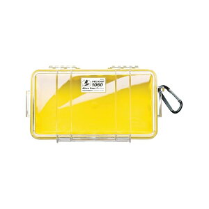 �y���J�� 1060 �}�C�N�� �P�[�X iPhone �g�ѓd�b GoPro �J�����ȂǗp (�C�G���[/�N���A) Pelican 1060 Micro Case for iPhone, Cell Phone, GoPro, Camera, and More (Yellow/Clear)