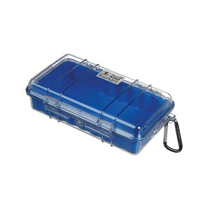 �y���J�� 1060 �}�C�N�� �P�[�X iPhone �g�ѓd�b GoPro �J�����ȂǗp (�u���[/�N���A) Pelican 1060 Micro Case for iPhone, Cell Phone, GoPro, Camera, and More (Blue/Clear)
