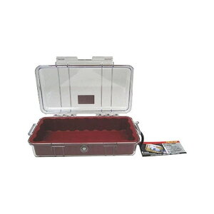 �y���J�� 1060 �}�C�N�� �P�[�X iPhone �g�ѓd�b Gopro �J�����ȂǗp (�}���[�� ���b�h/�N���A) Pelican 1060 Micro Case for iPhone, Cell Phone, Gopro, Camera, and More (Maroon Red/Clear)
