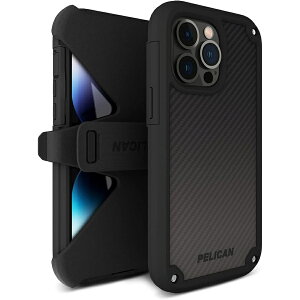 �y���J�� Shield �V���[�Y iPhone 13 Pro Max �P�[�X/iPhone 12 Pro Max �P�[�X [MIL �����ی�] [���C�����X�[�d�Ή�] �ی�J�o�[ �x���g�N���b�v �z���X�^�[ �L�b�N�X�^���h�t�� �u���b�N Pelican Shield Series i
