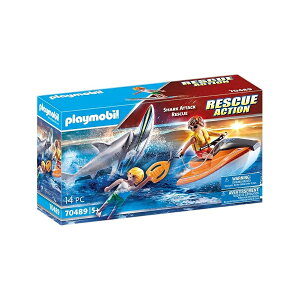 �v���C���[�r�� �T���U���Ƌ~���{�[�g Playmobil Shark Attack and Rescue Boat