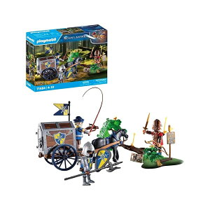 PLAYMOBIL Novelmore 71484 Novelmore Convoy with Bandit �댯�ȉ����̐킢 �z���͖L���Ŋy�������[���v���C���O�Q�[�� 4�Έȏ�̎q�������������� PLAYMOBIL Novelmore 71484 Novelmore Convoy with Bandit, Dangerous Battle for 
