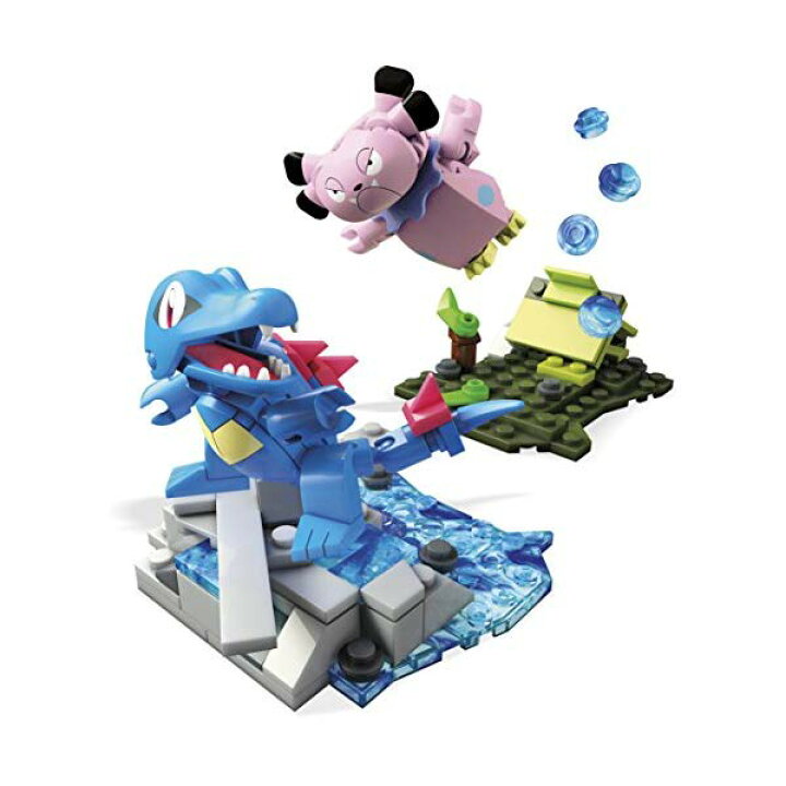 楽天市場 ポケモン ブロック おもちゃ メガブロック ワニノコ ブルー メガコンストラックス Mega Construx Pokemon Totodile Vs Snubbull Dom Building Set I Selection