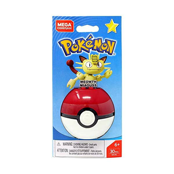 ポケモン ブロック おもちゃ メガブロック ニャース メガコンストラックス Mega Construx Pokemon Meowth Figure