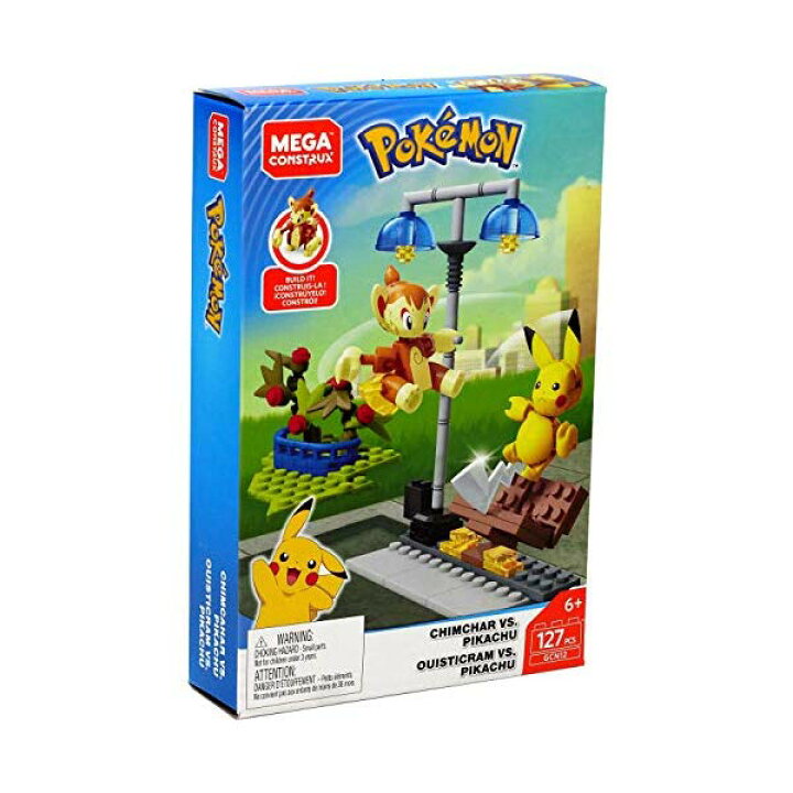 楽天市場 ポケモン ブロック おもちゃ メガブロック ピカチュウ ヒコザル メガコンストラックス Mega Construx Gcn12 Pokemon Chimchar Vs Pikachu Multicolor I Selection