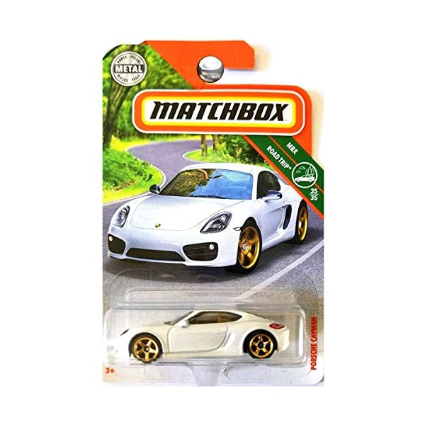 ポルシェ ケイマン マテル モデルカー ダイキャスト 模型 ミニカー グッズ 納車祝い プレゼント インテリア スーパーカー 完売 Cayman Road Mattel Basic Trip Porsche - White Die-Cast MBX Matchbox 販売実績No.1