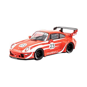 |VF 911 993 fJ[ _CLXg ͌^ ~jJ[ ObY [ԏj v[g CeA X[p[J[ Porsche RWB 993#23"RWBWU Red with White Stripes RAUH-Welt BEGRIFF 1/43 Diecast Model Car by Tarmac Works T