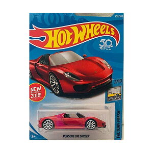 |VF 918 XpC_[ zbgEB[ fJ[ _CLXg ͌^ ~jJ[ ObY [ԏj v[g CeA X[p[J[ Hot Wheels Factory Fresh 2/10, RED Porsche 918 Spyder 292/365 50TH Anniv