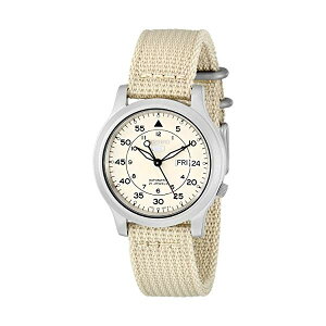 ZCR[ SEIKO rv EHb` Y jp SNK803 Seiko Men's SNK803 Seiko 5 Automatic Watch with Beige Canvas Strap