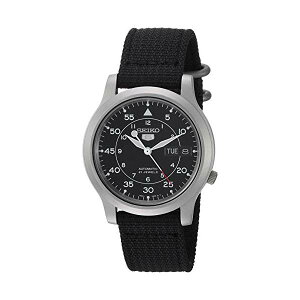 �Z�C�R�[ SEIKO �r���v �E�H�b�` �����Y �j���p SNK809 Seiko Men's SNK809 Seiko 5 Automatic Stainless Steel Watch with Black Canvas Strap