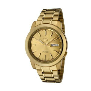 �Z�C�R�[ SEIKO �r���v �E�H�b�` �����Y �j���p SNKE56 Seiko Men's SNKE56 Seiko 5 Automatic Gold Dial Gold-Tone Stainless Steel Watch