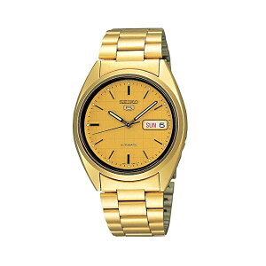 �Z�C�R�[ SEIKO �r���v �E�H�b�` �����Y �j���p SNXL72 Seiko Men's SNXL72 Seiko 5 Automatic Gold-Tone Stainless Steel Bracelet Watch with Patterned Dial