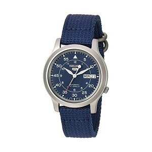 �Z�C�R�[ SEIKO �r���v �E�H�b�` �����Y �j���p SNK807 Seiko Men's SNK807 Seiko 5 Automatic Stainless Steel Watch with Blue Canvas Band
