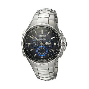 �Z�C�R�[ SEIKO �r���v �E�H�b�` �����Y �j���p Seiko Men's Radio Sync Solar Chronograph Silvertone with Black Dial