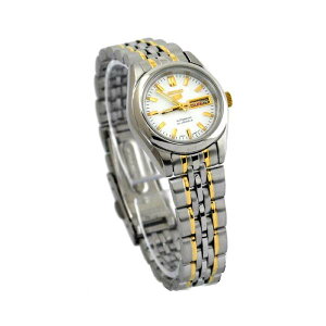�Z�C�R�[ �r���v SEIKO SYMA35K1 SEIKO 5 Automatic Dress Watch White Dial Stainless Steel Two Tone