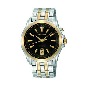 �Z�C�R�[ �r���v SEIKO SNQ120 �����Y �E�H�b�` �j���p SEIKO Men's SNQ120 Silver And Gold Analog with Black Dial Watch