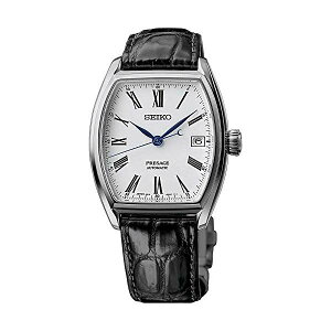 ZCR[ rv SEIKO SPB049J1 EHb` vU[W SEIKO Presage Automatic White Enamel Dial Crescent Roman Tonneau Watch SPB049J1