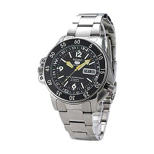 �Z�C�R�[ �r���v SEIKO SKZ211 �E�H�b�` SEIKO 5 Sports SKZ211 Automatic Atlas Diver Yellow Hands Black Dial Watch