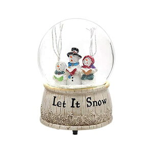 スノードーム スノーマン 雪だるま クリスマス プレゼント サンタクロース ツリー Topadorn Glass Musical Snow Globe Snowman Glitter Dome Polystone Water Globe Decorate, Let It Snow