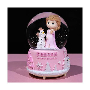 Xm[h[ fBYj[ AiƐ̏2 GT It NX}X v[g T^N[X c[ VECU Snow Globe for Kids with Music, 3.5 Inch Little Girl Llluminated Automatic Snow Home Decor for Girls Kids Gif