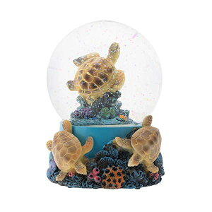 Xm[h[ E~K CT NX}X v[g T^N[X c[ Elanze Designs Coral Reef Sea Turtles 100MM Musical Water Globe Plays Tune Wonderful World