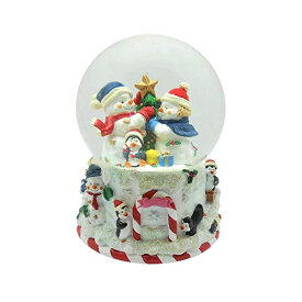 スノードーム スノーマン 雪だるま クリスマス プレゼント サンタクロース ツリー Lightahead Musical Christmas Snowman 100MM Polyresin Snow Globe with Falling Snowflakes & Music