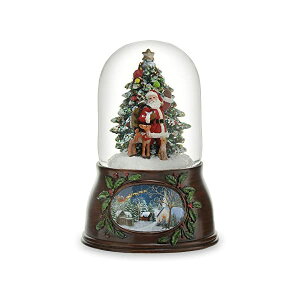 Xm[h[ fBYj[ NX}X v[g T^N[X c[ The San Francisco Music Box Company Musical Santa W/Tree Snow Globe
