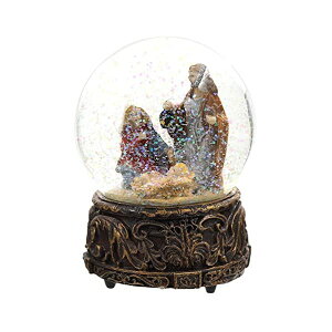 �X�m�[�h�[�� �N���X�}�X �v���[���g �T���^�N���[�X �c���[ A Ting Musical Holy Family Polystone Water Glass Snow Globe Glitterdome (1, Nativity)
