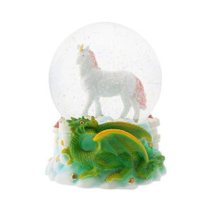 Xm[h[ jR[ NX}X v[g T^N[X c[ Elanze Designs Majestic Unicorn and Dragon 100MM Musical Water Globe Plays Tune You are My Sunshine