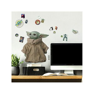 RoomMates �X�^�[�E�E�H�[�Y: �}���_�����A���E�O���[�O�[ �������ē\��E�H�[���f�J�[�� RoomMates RMK4477SCS RoomMates Star Wars: The Mandalorian Grogu Peel and Stick Wall Decals by RoomMates, RMK4477SCS