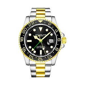 �X�g�D�[�����O �I���W�i�� �r���v 3965.03 �N�H�[�c �����Y �j���p ���v �E�H�b�` Mens Stainless Steel Jubilee Bracelet GMT Watch - Swiss Quartz, Dual Time, Quickset Date with Screw Down Crown, Water Resistant up to 10 ATM
