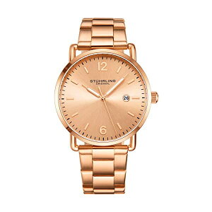 XgD[O IWi rv Stuhrling Original 3902.3 Y jp U[ {v v EHb` Stuhrling Original Mens Watch Leather or Bracelet Watch Band Silver Dial with Date Minimalist Style 38mm Case - 3901 Watches 