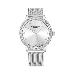 �X�g�D�[�����O �I���W�i�� �r���v Stuhrling Original 3904.1 ���f�B�[�X �����p ���v �E�H�b�` Stuhrling Original Women's Ascot Casatorra Elite Stainless Steel Watch with Diamond