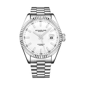 �X�g�D�[�����O �I���W�i�� �r���v �A�i���O �N�H�[�c �����Y �j���p ���v �E�H�b�` Watches for Men - Lineage Analog Dress Watch Mens Quartz Watch Watch Stainless Steel Bracelet Wrist Watch Luminous Hands and Markers - Mens Wa