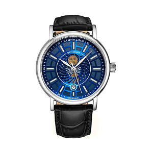 XgD[O IWi rv 899.03 AiO Y jp U[ {v v EHb` Mens Day/Night Dress Watch - Stainless Steel Case and Leather Band - Analog Dial with Date and Day/Night Complication Duet Mens Wat