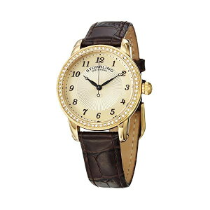 �X�g�D�[�����O �I���W�i�� �r���v Stuhrling Original 651.02 �N�H�[�c ���f�B�[�X �����p ���U�[ �{�v ���v �E�H�b�` Stuhrling Original Women's Symphony Swiss Quartz Swarovski Crystal Bezel Leather Watch 651 Series