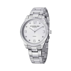 �X�g�D�[�����O �I���W�i�� �r���v Stuhrling Original 607G.01 �����Y �j���p ���v �E�H�b�` Stuhrling Original Men's 607G.01 Classique Allure Stainless Steel Watch with Diamonds