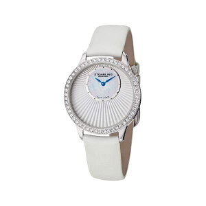 �X�g�D�[�����O �I���W�i�� �r���v Stuhrling Original 336.121P2SET �N�H�[�c ���f�B�[�X �����p ���v �E�H�b�` Stuhrling Original Women's 336.121P2SET Vogue Audrey Radiant Swiss Quartz Mother-Of-Pearl Dial White Strap Set Watch