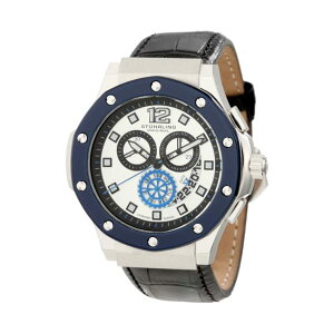 �X�g�D�[�����O �I���W�i�� �r���v Stuhrling Original 160F2.332U52 �N���m�O���t �����Y �j���p ���v �E�H�b�` Stuhrling Original Men's 160F2.332U52 Special Reserve Apocalypse Trifecta Chronograph Date Silver Dial Blue Bezel Wat