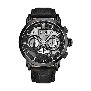 �X�g�D�[�����O �I���W�i�� �r���v Stuhrling Original 392 �N���m�O���t �����Y �j���p ���U�[ �{�v ���v �E�H�b�` Stuhrling Men's Imperia Chronograph Watch with Stainless Steel case and Leather Strap