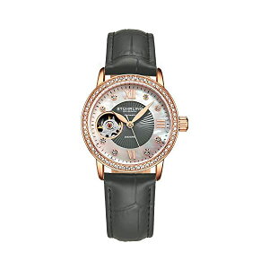 XgD[O IWi rv Stuhrling Original 3952 I[g}`bN  fB[X p U[ {v v EHb` Stuhrling Women's Leather Dress Watch with Crystal-Studded Bezel and Exposed Open-Hear