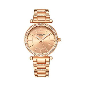 XgD[O IWi rv Stuhrling Original 3905 NH[c fB[X p v EHb` Stuhrling Women's Dress Quartz Watch with Crystal Studded Bezel and Stainless Steel Bracelet