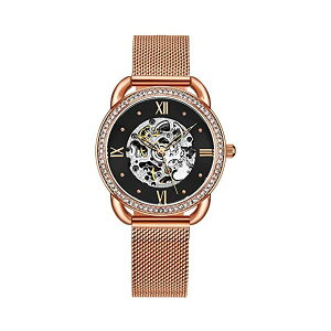 �X�g�D�[�����O �I���W�i�� �r���v Stuhrling Original 3991M �I�[�g�}�`�b�N �������� ���f�B�[�X �����p ���v �E�H�b�` Stuhrling Women's Automatic Dress Watch with Crystal-Studded Bezel, Skeleton Self Winding Mechanical M