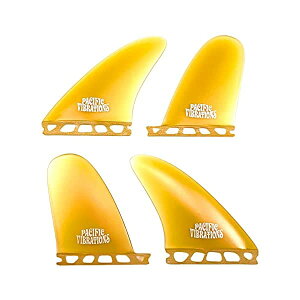 pVtBbNoCu[V T[tB tB T[tObY }X|[c T[t{[h O{[h PACIFIC VIBRATIONS Futures Base Quad Speed Dialers Surfboard fins Yellow Fiberglass
