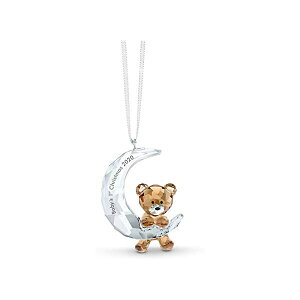 XtXL[ I[ig 2020N NX^ efBxA NZg[ tBMA u CeA v[g 蕨 SWAROVSKI Ornament Babyfs 1st Christmas, 2020, Crystal Teddy Bear Crescent Moon, 2"